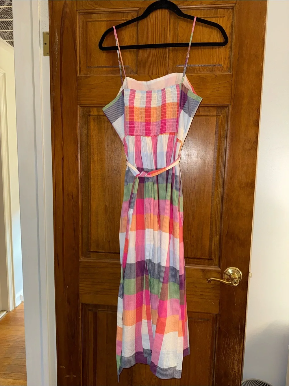 EUC Kate Spade x Target madras plaid midi dress w/tie belt worn 1x size medium - Picture 12 of 13